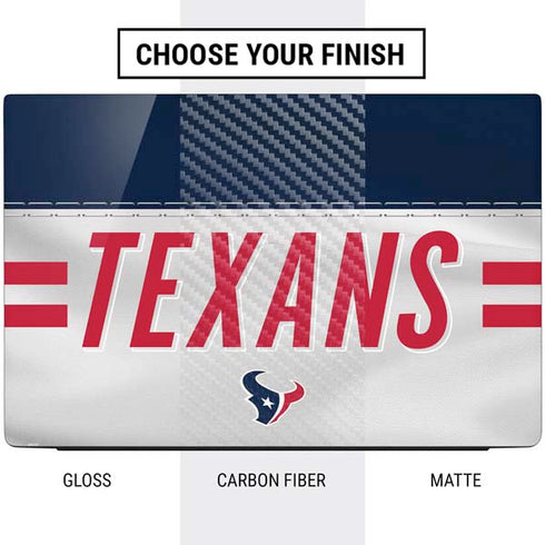 NFL Houston Texans White Striped Dell Vostro Skin